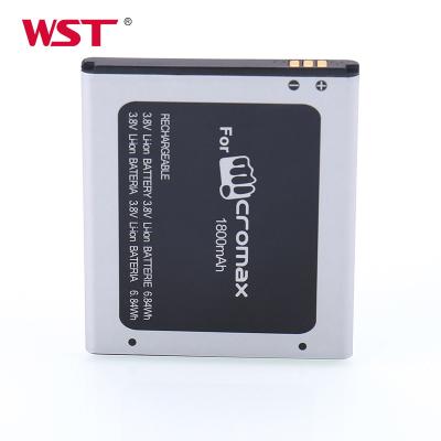 China Cell phone OEM service MSDS lithium 3.8V 1800mah mobile cell phone battery for Micromax Q379 for sale