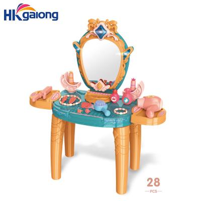 China Make Up Dresser Pretty Girl To Pretend Make Up Table Toy With Mirror For Girls Make Up Desk for sale