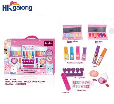 China Factory direct sale kids make up princess cosmetic suitcase set for kids J-1052 for sale