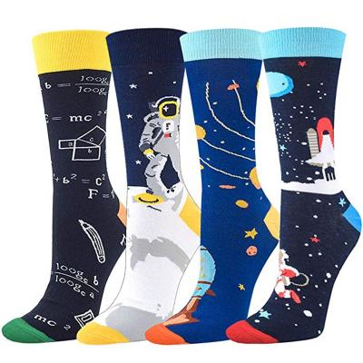 China Wholesale Custom Design Breathable Colorful Funny Man Fashion Jacquard Cotton Socks Happy Personality Socks for sale