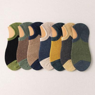 China Summer Thin Slip Retro Style Hot Selling QUICK DRY Breathable Cotton Anti Invisible No Show Low Cut Socks For Men for sale