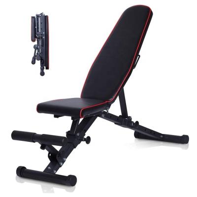 China Indoor Unique Professional Folding Luxury Weight Bench With Space Saving Folding System for sale