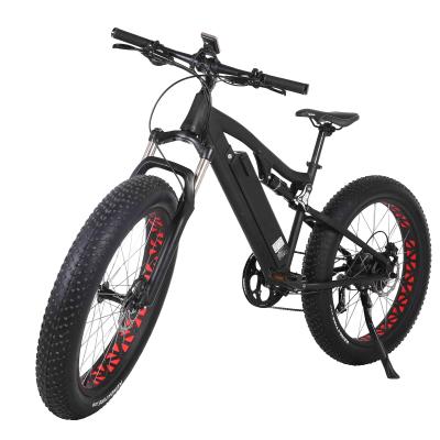 China 48v 500w aluminum alloy 6061 aluminum alloy full suspension mountain frame suv snow bike fat tire electric bike for sale