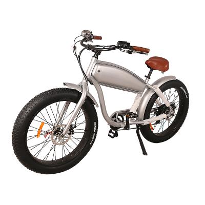 China Aluminum Alloy 10.4ah-13ah 36v 48v 250w 500w Best Selling 26 Inch Enduro Stealth Bomber Retro Vintage Fat Tire Electric Bicycle Bike for sale