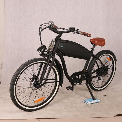 China Aluminum alloy en14764 26 inch adult 36v 48v 250w 500w rear drive bafang motor enduro stealth bomber retro vintage electric bicycle for sale