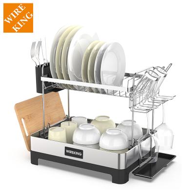 China Dish Rack Stocked Dish Drying Rack Over Sink Dish Drying Rack Countertop Storage Racks Kitchen Dish Rack for sale