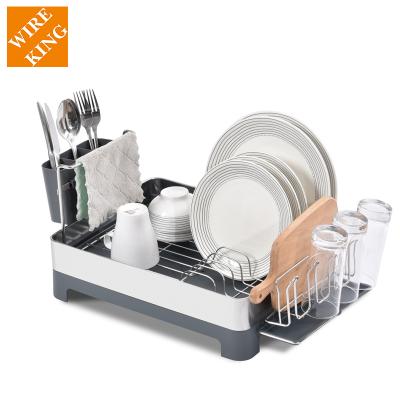 China Viable Large Capacity Dish Rack Single Row Dish Drying Rack 304 Stainless Steel Kitchen Dish Drying Rack for sale