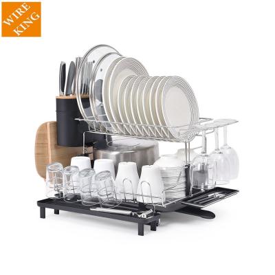 China Stored 4 in 1 Multi-Use Dish Drying Dish Rack Plastic Dish Dish Rack Storage Shelf Pot Drier for Kitchen Organizer for sale