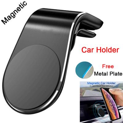 China Adjustable Custom Logo L Shaped Navigation Air Vent Bracket Magnetic Phone Holder For Car for sale