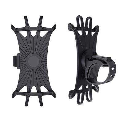 China 360 Degree Rotation Adjustable Universal Bicycle Mobile Phone Holder Silicone Motorcycle for sale