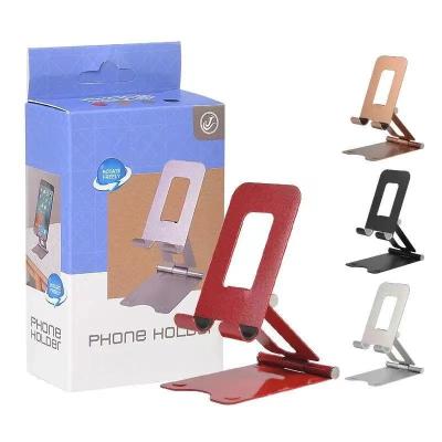 China Adjustable Adjustable Mobile Phone Stand For Desktop Aluminum Phone Dock Foldable Desk Stand Compatible With iPhone for sale