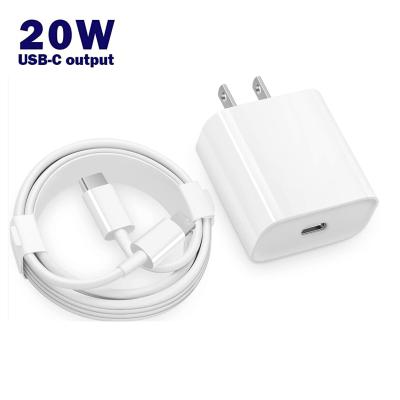 China 2021 MP3/MP4 Player Palladium 20W Fast Charging USB-C To Light Up Cable USB Type C Charger For iPhone 13 12 mini pro for iphone charger for sale