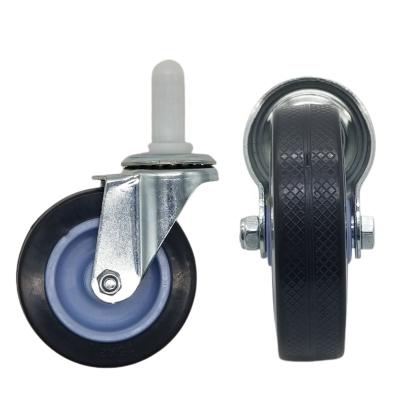 China Factory Direct High Load PIVOT Industrial 4 Inch PVC Small Caster Wheels For Cleaning Cart for sale