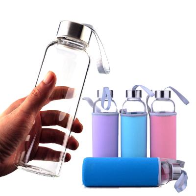 China Sports Gym Recyclable Glass Bottles LHGB003 Adult Direct Drinking 750ml à venda