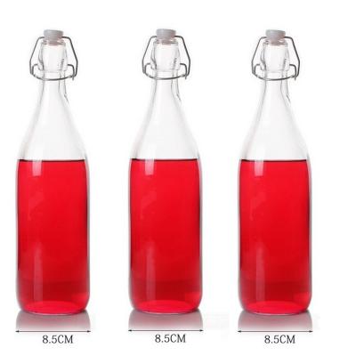 China Swing Top Recyclable Glass Bottles with Airtight Stopper LHGB039 All-Season Te koop