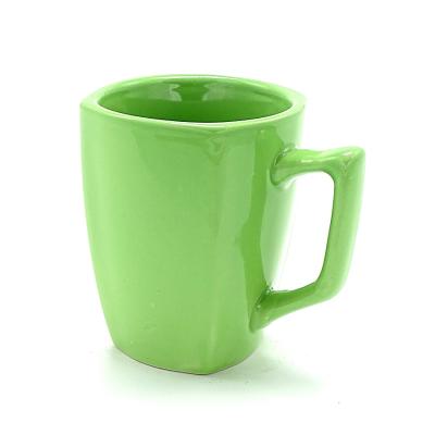 China Teal Green ceramic mugs bulk price Square unique ceramic coffee mugs à venda