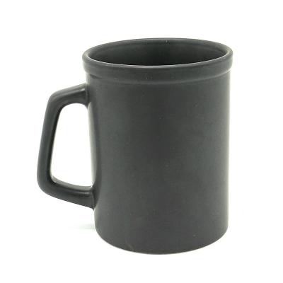 China Classic 16oz Matte Ceramic Coffee Cup Black Sustainable Modern Style LHCM084 à venda