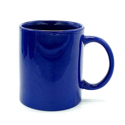 China 11oz ceramic coffee mugs Cobalt Blue Classic coffee mugs custom logo Hotsale for sale