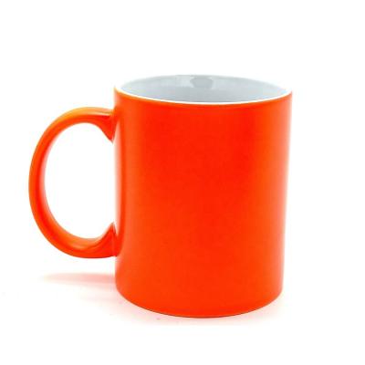 China Rustic Orange Red Holland 11oz Ceramic Mugs Two Tone Set of 4 Hotsale à venda