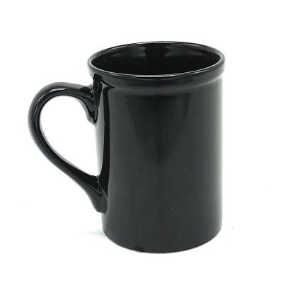 China Large Ceramic Coffee Cup 16 Ounce Black Glosssy Modern Style LHCM086 for sale