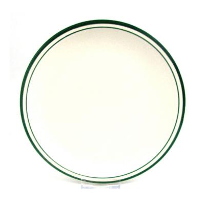 China 4 Vintage Corning Decor Dinnerware Plates EMERALD GREEN Band Stripe for sale