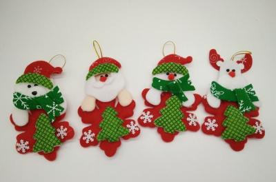 China Plush Christmas decorations The Christmas tree to hang，hanger for window and door,party hanger for sale