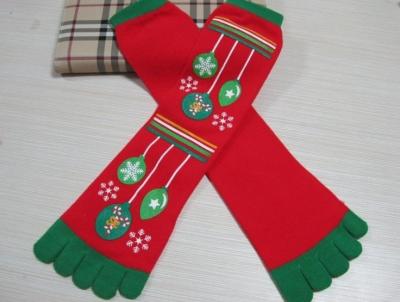 China Christmas decoration ornaments gifts,Christmas tree  stockings, five fingers socks, animated cartoon style for sale