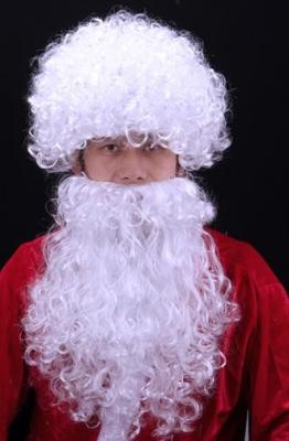 China Santa Claus beard, hair net,white beard, wig hairdos, Christmas supplies, santas Santa beard wig length model for sale