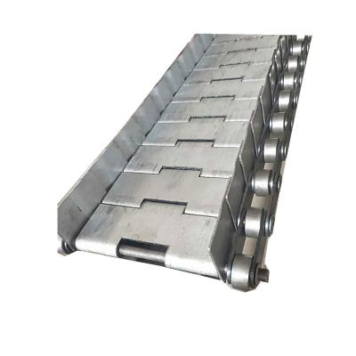 China Small Chain Plate Conveyor Belt Stainless Steel Heat Resistant Non-slip Chain Plate Conveyor Belt For Baffle Equipment for sale