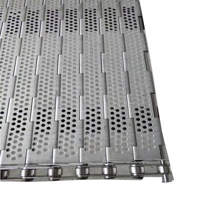 China Vegetable Cleaning Chain Plate Food Conveyor Chain Plate Heat Resistant Stainless Steel 304 Chain Plate Conveyor Belt for sale