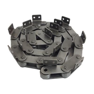 China Motorcycles and agricultural machinery double pitch C216AL-C2082 type straight plate double plate large outer hole bending ball transporting chain for sale