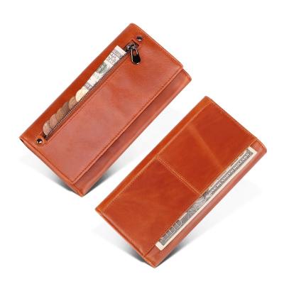 China 2020 New Designer RFID Cluth Genuine Leather Wallets Big Long Zip Purse For Fashionable Women for sale