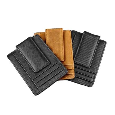 China Fashion Shenzhen RFID Blocking Men's Wholesale Credit Card Holder With Money Clip for sale