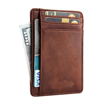 China Wholesale Cheap Handmade Mini Men Wallets Leather Multifunctional RFID China Manufacturer for sale