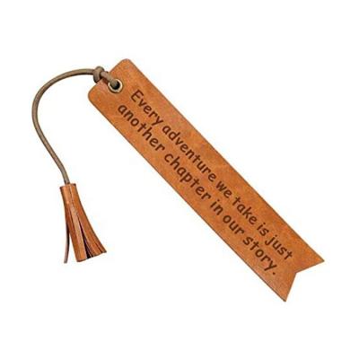 China 2021 Page-marker Tassel Handmade Sublimation Custom LOGO High Quality Faux Leather Bookmark for sale