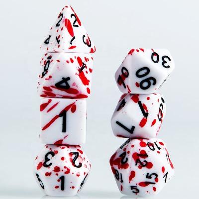 China For Dragons DND RPG MTG Table Game Amazon Blood Dungeons and DND Hot Selling Dice Set Polyhedral Dice For Role Playing Dice Games for sale