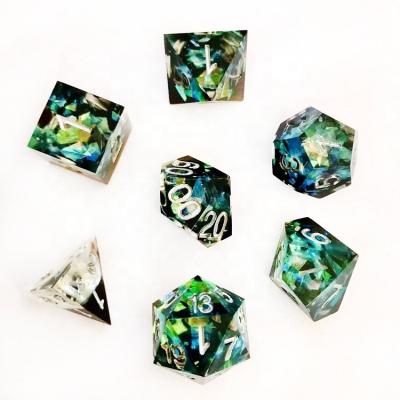 China For Dungeons And Dragons Table DND Game DND Dice Set RPG MTG 7PCS Ludo Polyhedral Resin Dice For Role Playing Dice Games As Dungeons And Dragons for sale