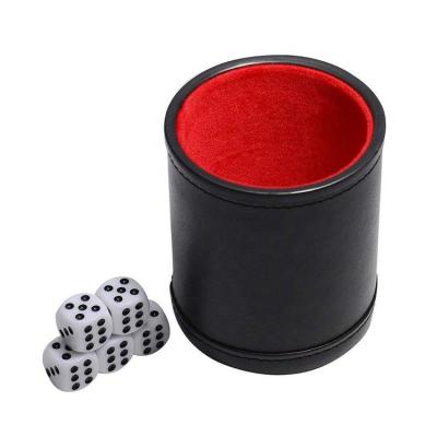 China For entertainment at bar/ktv/club felt lined synthetic leather dice cup playing games for sale