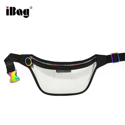 China Water Proof Clear Fanny Pack Adjustable Waist Pack Chest Transparent Bum Bag for sale