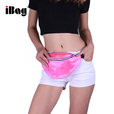 China Water Proof Iridescent Shiny Running Fanny Pack Holographic Waist Pack For Travel Festival Holographic Praise Bum Bag for sale