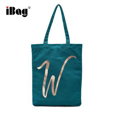 China Canvas Tote Bag Peacock Blue Extra Large A4 Size Canvas Tote Bag Dropshipping Teal Initial Shopper Bag for sale