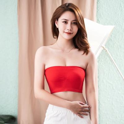 China QUICK DRY Women's Bandeau Bra, Strapless Seamless Padded Bandeau Tube Bra Top for sale