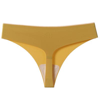 China Breathable Silk Seamless One-Piece Bikini Underwear Solid Color Female Ice Panties for sale