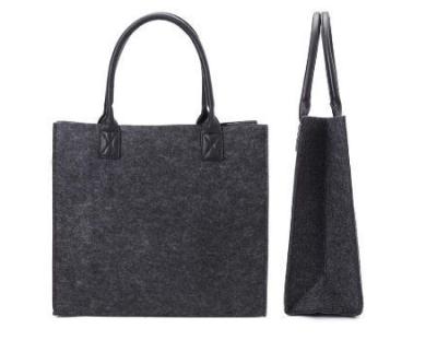 China Splice Style Felt Bag Eco Friendly Tote Handbag Felt Shopping Bag Nonwoven Felt Wool Felt Fabric Bag Women Bags for sale