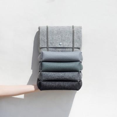 China 100% Cross - Felt Body Bag Mini Felt Bag Small Clutch Fashion Merino Wool Felt Bag for sale