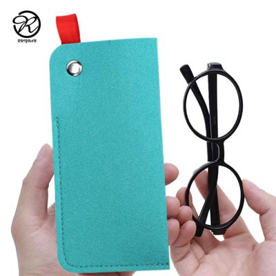 China Eco-Friendly Felt Eyeglass Cases Soft Storage Case Portable Glass Sunglasses Travel Pouch for sale