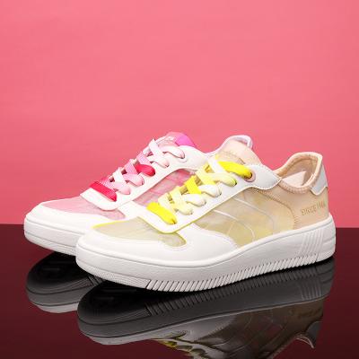 China Fashion Trend Spring Summer Fashion Leisure Breathable Comfortable Shoes Ladies Transparent Upper Sports Shoes for sale