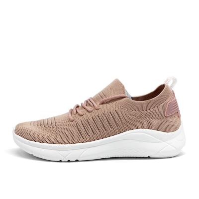 China Fashion Trend All Season Casual Flying Knitting Breathable Female Youth Sneakers Sports Outdoor Jogging Shoes For Women for sale