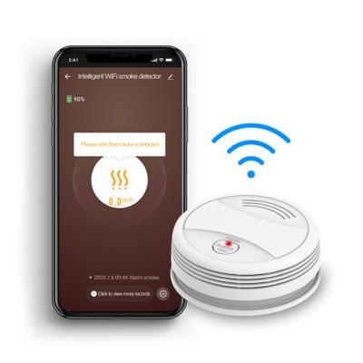 China New Tuya APP Fire Alarm Standalone Smoke Detector Smoke Detector WIFI Smoke Detector PA-438R/W for sale