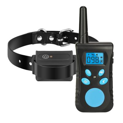 China Viable Waterproof Rechargeable Remote Control Dog Collar With LCD Display 500m Electric Dog Training Collar for sale